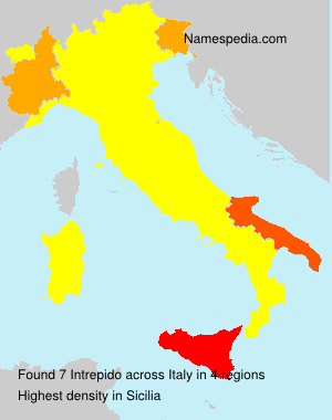 Surname Intrepido in Italy Surname Intrepido in Italy