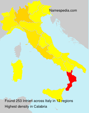 Surname Intrieri in Italy Surname Intrieri in Italy