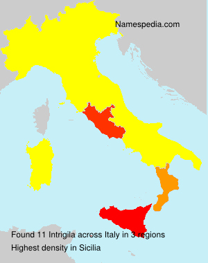 Surname Intrigila in Italy Surname Intrigila in Italy