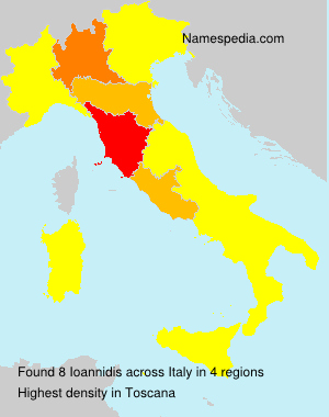 Surname Ioannidis in Italy