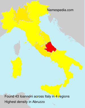 Surname Ioannoni in Italy