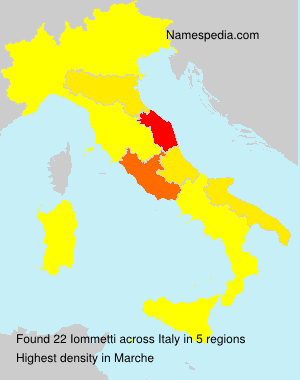 Surname Iommetti in Italy