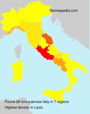 Surname Ionna in Italy Surname Ionna in Italy