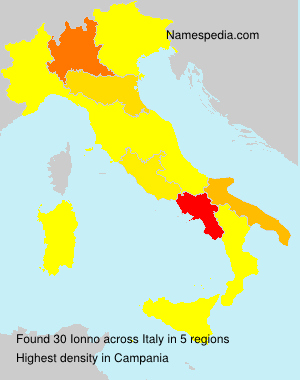 Surname Ionno in Italy Surname Ionno in Italy