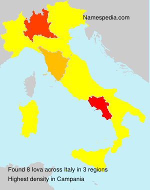 Surname Iova in Italy Surname Iova in Italy