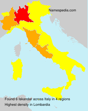 Surname Iskandar in Italy Surname Iskandar in Italy