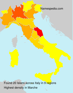 Surname Islami in Italy Surname Islami in Italy