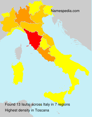 Surname Isufaj in Italy Surname Isufaj in Italy