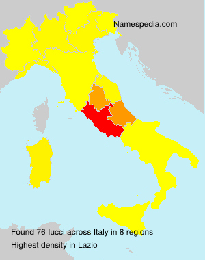 Surname Iucci in Italy Surname Iucci in Italy