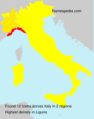 Surname Izetta in Italy Surname Izetta in Italy