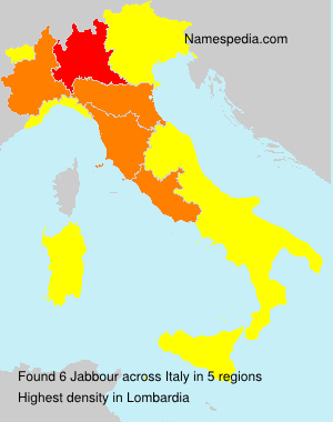 Surname Jabbour in Italy Surname Jabbour in Italy