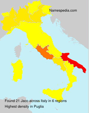 Surname Jaco in Italy Surname Jaco in Italy