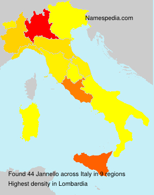 Surname Jannello in Italy Surname Jannello in Italy