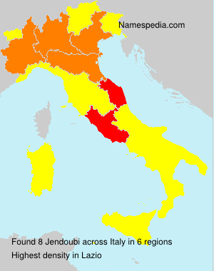 Surname Jendoubi in Italy Surname Jendoubi in Italy