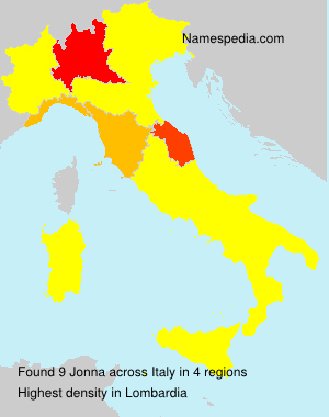 Surname Jonna in Italy Surname Jonna in Italy