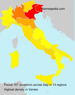 Surname Jovanovic in Italy Surname Jovanovic in Italy