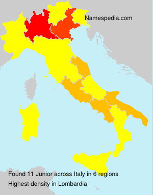 Surname Junior in Italy Surname Junior in Italy