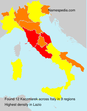 Surname Kaczmarek in Italy Surname Kaczmarek in Italy