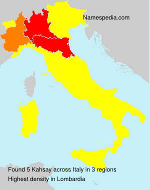 Surname Kahsay in Italy Surname Kahsay in Italy
