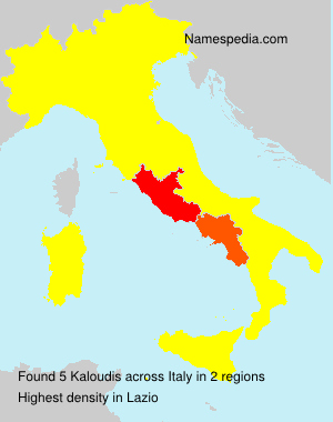Surname Kaloudis in Italy Surname Kaloudis in Italy