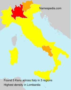 Surname Kanu in Italy Surname Kanu in Italy