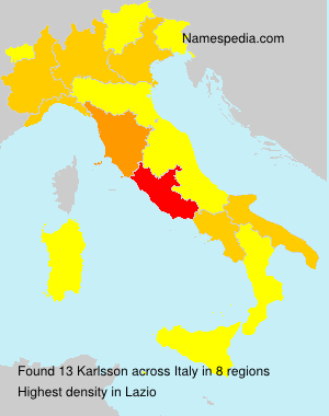 Surname Karlsson in Italy Surname Karlsson in Italy