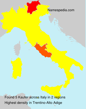 Surname Kaufer in Italy Surname Kaufer in Italy