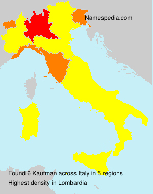 Surname Kaufman in Italy