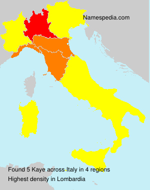 Surname Kaye in Italy Surname Kaye in Italy