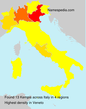 Surname Kempis in Italy Surname Kempis in Italy