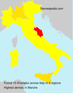 Surname Khalfaoui in Italy Surname Khalfaoui in Italy