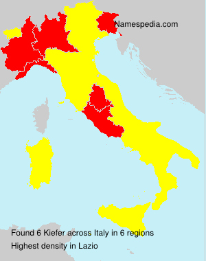 Surname Kiefer in Italy Surname Kiefer in Italy