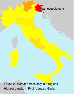 Surname Komar in Italy Surname Komar in Italy
