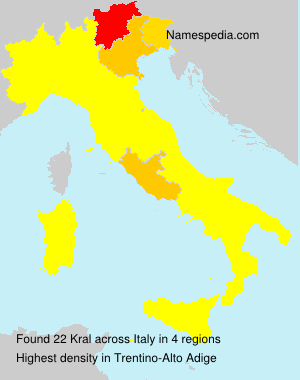 Surname Kral in Italy Surname Kral in Italy