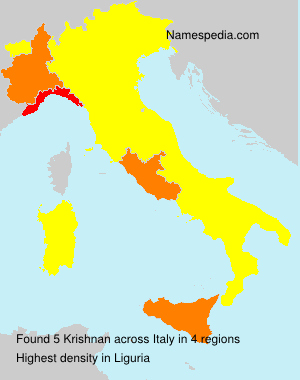 Surname Krishnan in Italy Surname Krishnan in Italy