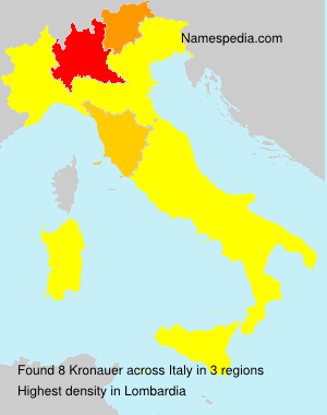 Surname Kronauer in Italy Surname Kronauer in Italy