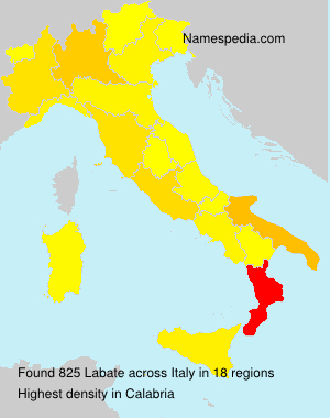 Surname Labate in Italy Surname Labate in Italy