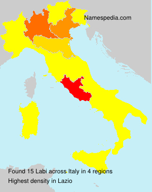 Surname Labi in Italy Surname Labi in Italy