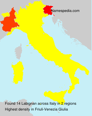 Surname Labignan in Italy Surname Labignan in Italy