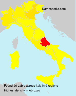 Surname Labio in Italy Surname Labio in Italy