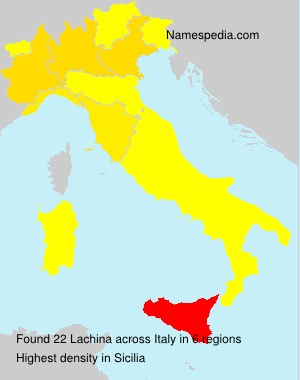 Surname Lachina in Italy Surname Lachina in Italy