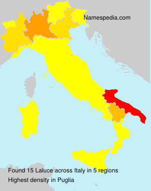 Surname Laluce in Italy Surname Laluce in Italy
