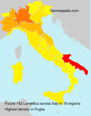 Surname Lamedica in Italy Surname Lamedica in Italy