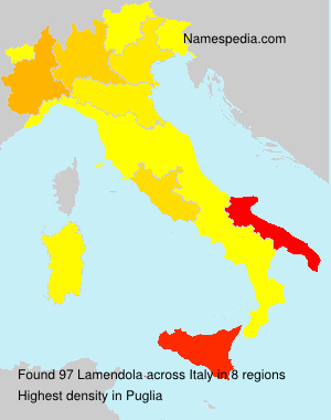 Surname Lamendola in Italy Surname Lamendola in Italy
