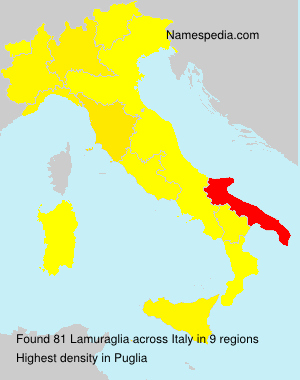 Surname Lamuraglia in Italy