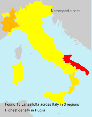 Familiennamen Lanzellotta - Italy
