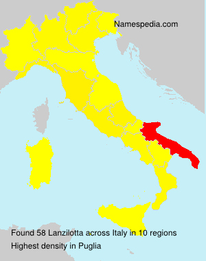 Familiennamen Lanzilotta - Italy