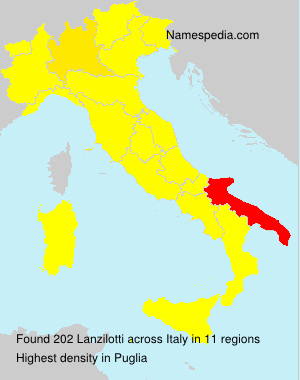 Surname Lanzilotti in Italy Surname Lanzilotti in Italy