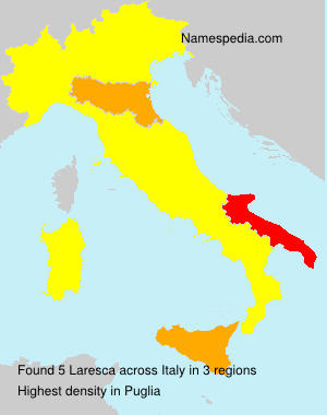 Surname Laresca in Italy Surname Laresca in Italy
