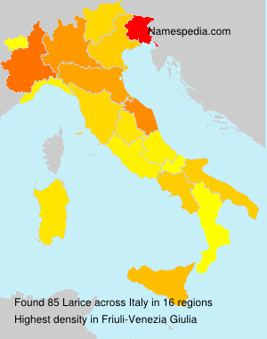 Surname Larice in Italy Surname Larice in Italy